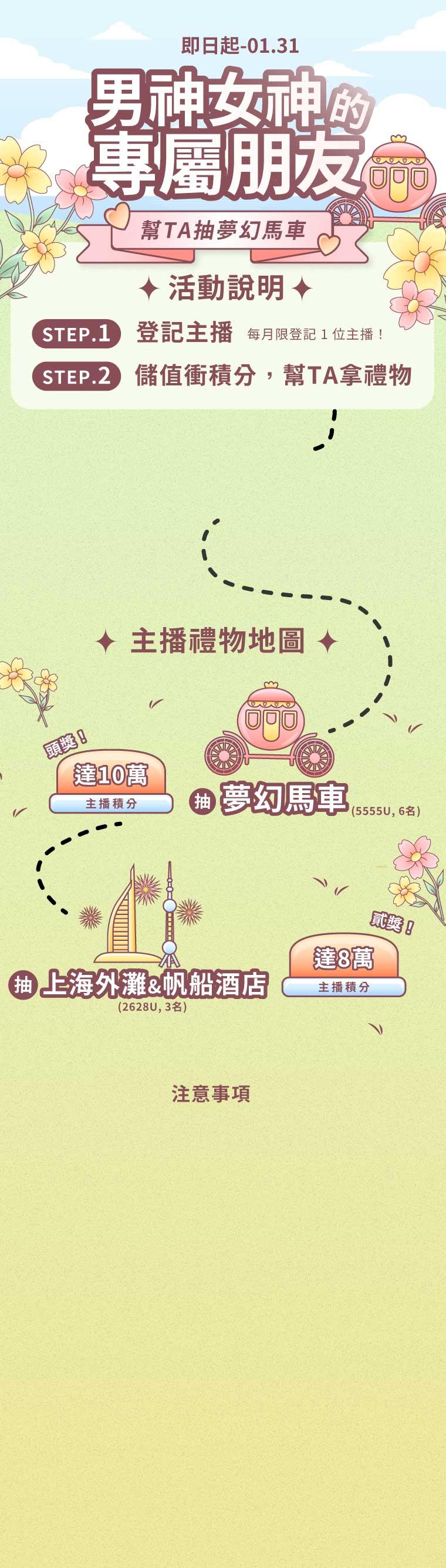 【星光直播】男神女神的專屬朋友，登記主播即可將積分贈送給支持的主播，達標還能參加抽獎！